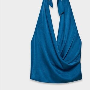 Aritzia Blue Halter Top